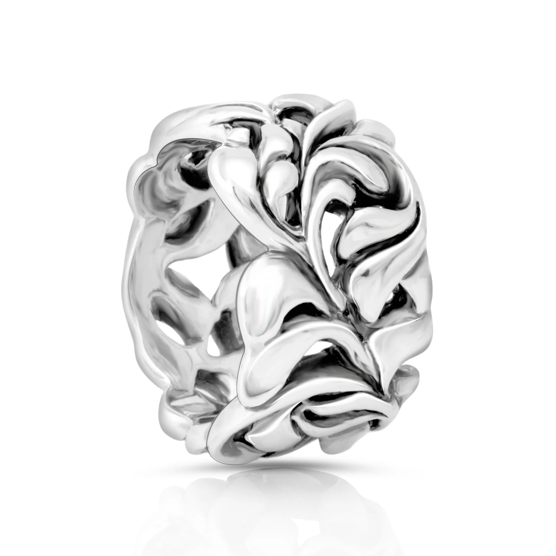 Ring aus Sterlingsilber mit oxidiertem Relieffinish 20-1067-52