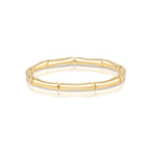 Ring aus Sterlingsilber Gelbgold plattiert in Form eines Bambus RI-10098GP