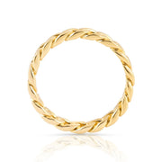 Kleiner Ring aus Sterlingsilber in Gelbgold plattiert mit Gourmetgliedern RI-10099GP
