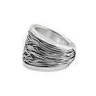 Massiver Ring aus Sterlingsilber mit gewickelten Fäden SKU: R-4