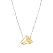 Sterlingsilber Bicolor Halskette mit Matterhorn Motiv SKU: NG-7014