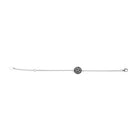 Sterlingsilber Armband mit bombiertes Profil-Element Edelweiss Motiv B-7005