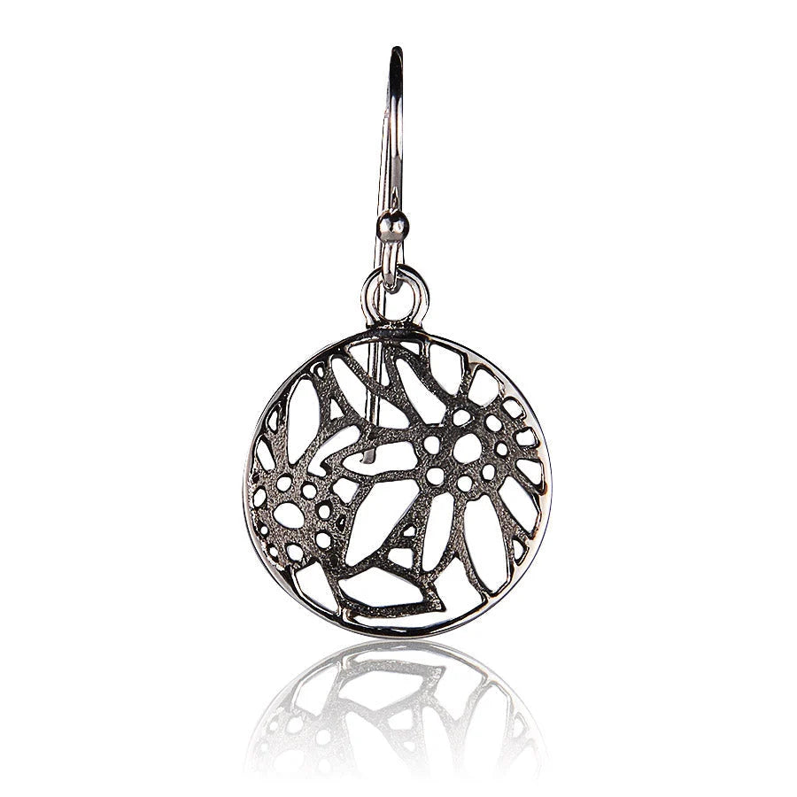 Sterlingsilber Ohrring mit Filigraner Edelweiss Motiv E-7012