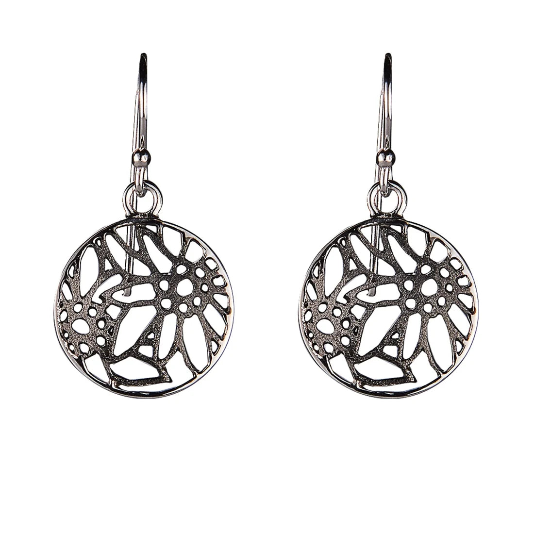 Sterlingsilber Ohrring mit Filigraner Edelweiss Motiv E-7012