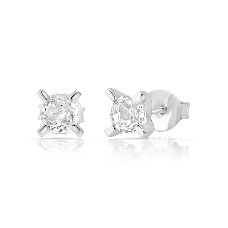 Sterlingsilber Ohrringe mit Stein Cristal Quarz SR-327