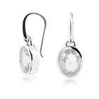 Sterlinsilber Ohrringe Stein Cristal Quarz SR-714