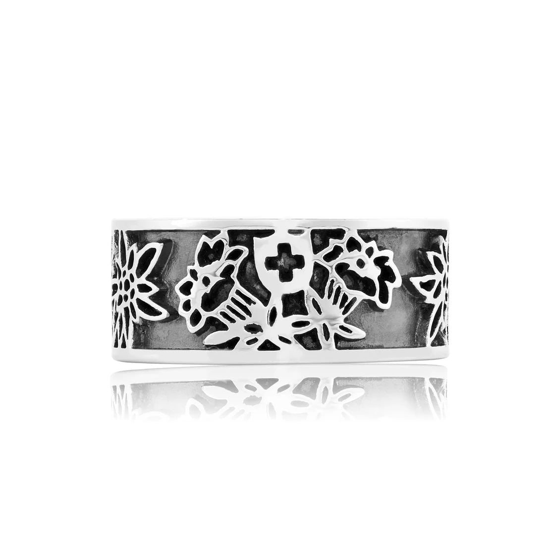 Sterlingsilber Edelweiss Ring R-7003-1