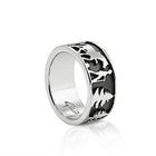 Sterlingsilber Edelweiss Ring mit Käser und seinen Kühen R-7001-1