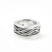 Ring aus Sterlingsilber massiv M im Mumien-Stil R-149