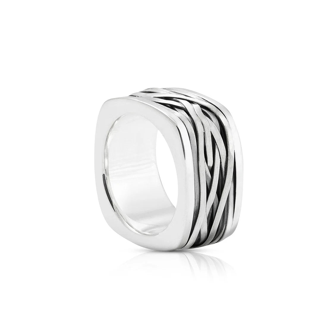 Ring aus Sterlingsilber massiv M im Mumien-Stil R-149-48