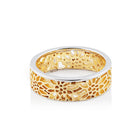 Feiner Ring aus Sterlingsilber mit filigranen Bicolor Edelweißen RG-8006
