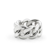 Ring aus Sterlingsilber mit massiver Kette R-148