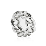 Ring aus Sterlingsilber mit massiver Kette R-148