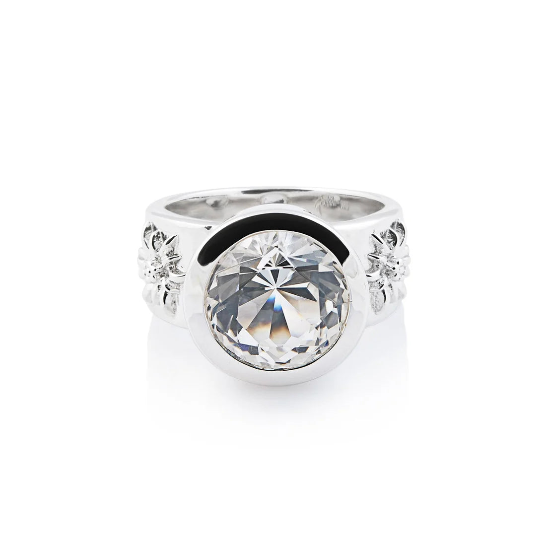 Sterlingsilber Ring Stein Cristal Quarz SR-708-50