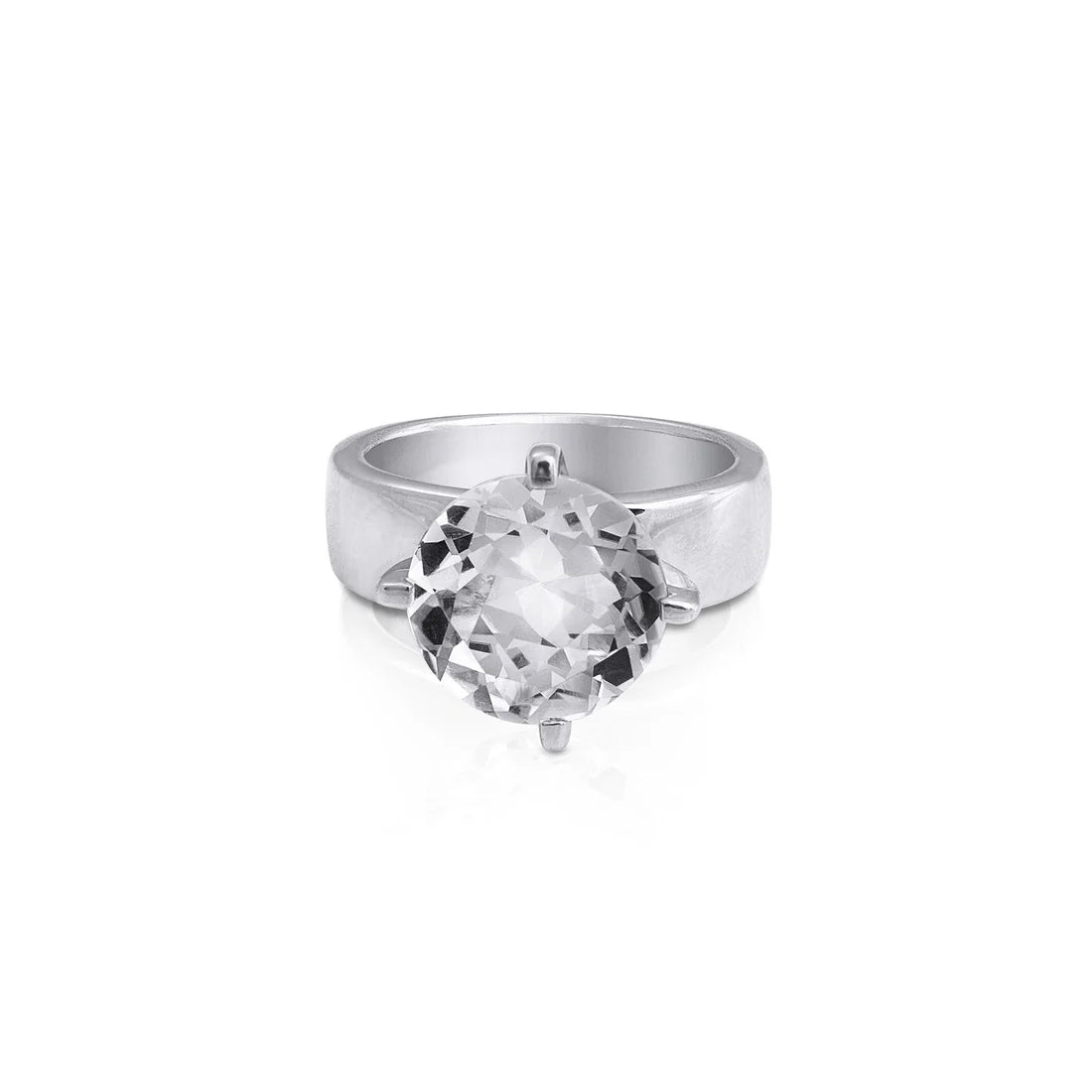 Sterlingsilber Ring Stein Cristal Quarz SR-106-1
