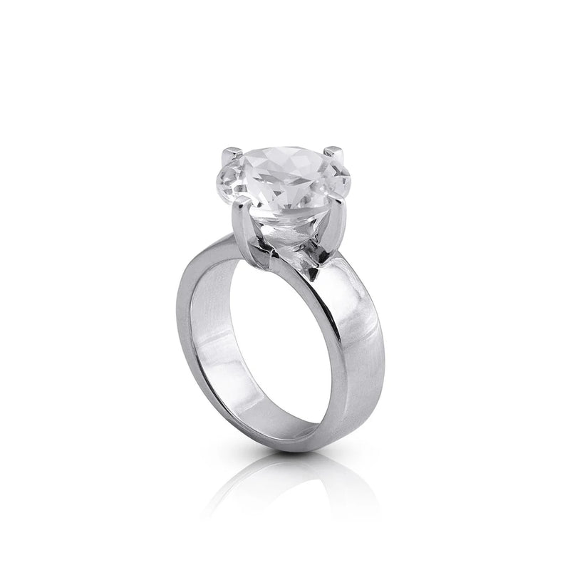 Sterlingsilber Ring Stein Cristal Quarz SR-106