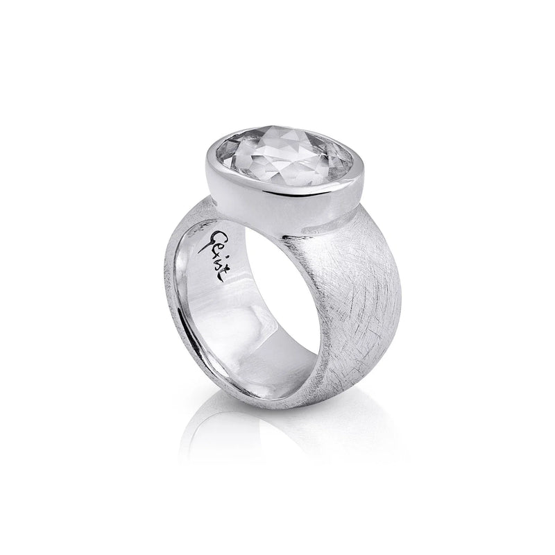 Sterlingsilber Ring Stein Cristal Quarz SR-157