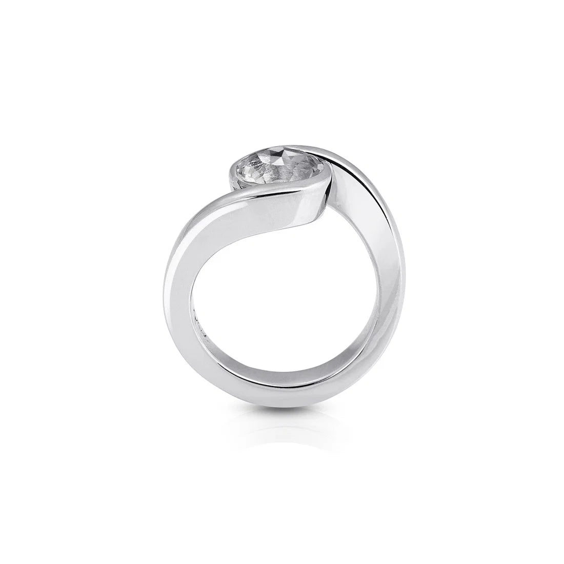 Sterlingsilber Ring Stein Cristal Quarz SR-164-1