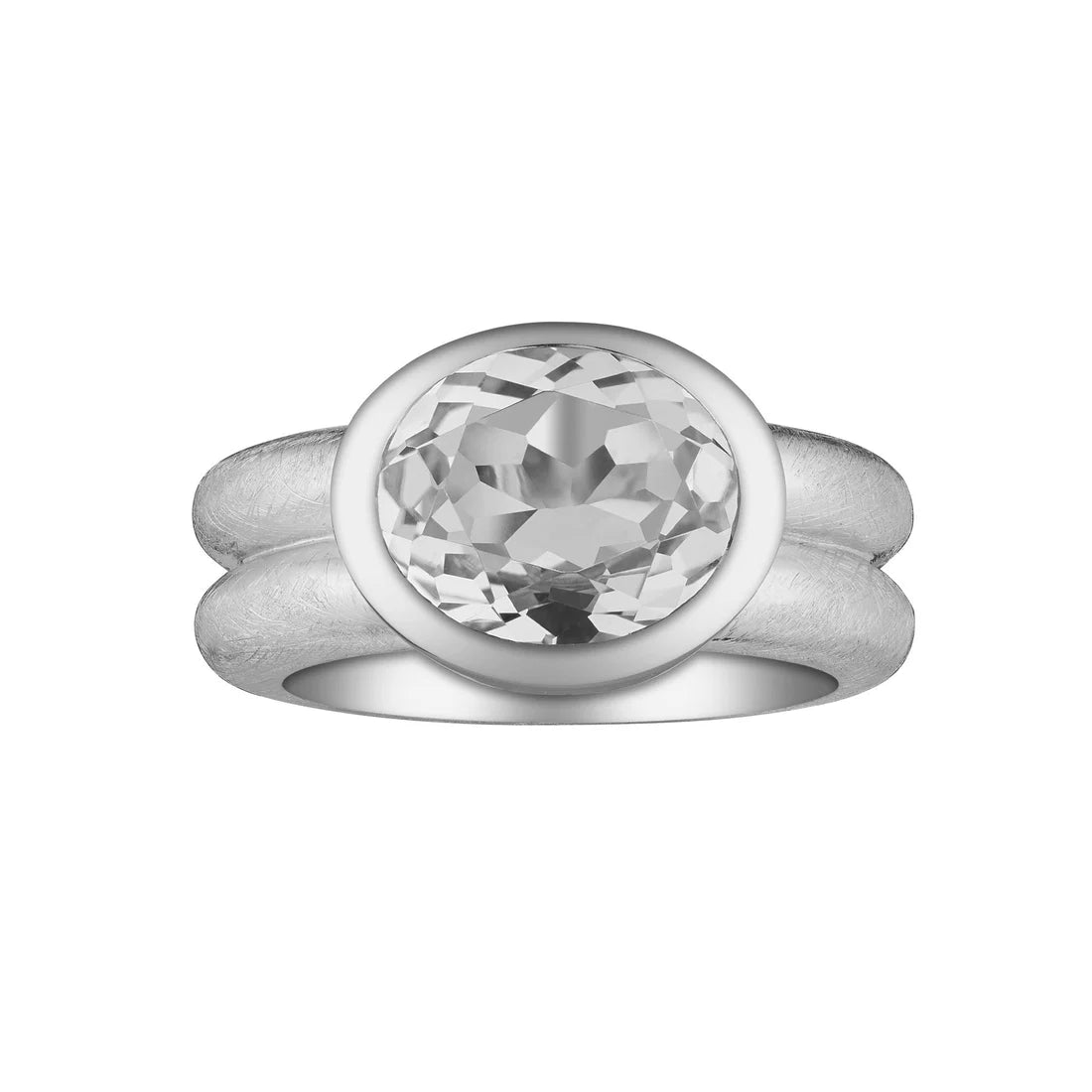 Sterlingsilber Ring Stein Cristal Quarz SR-175-1