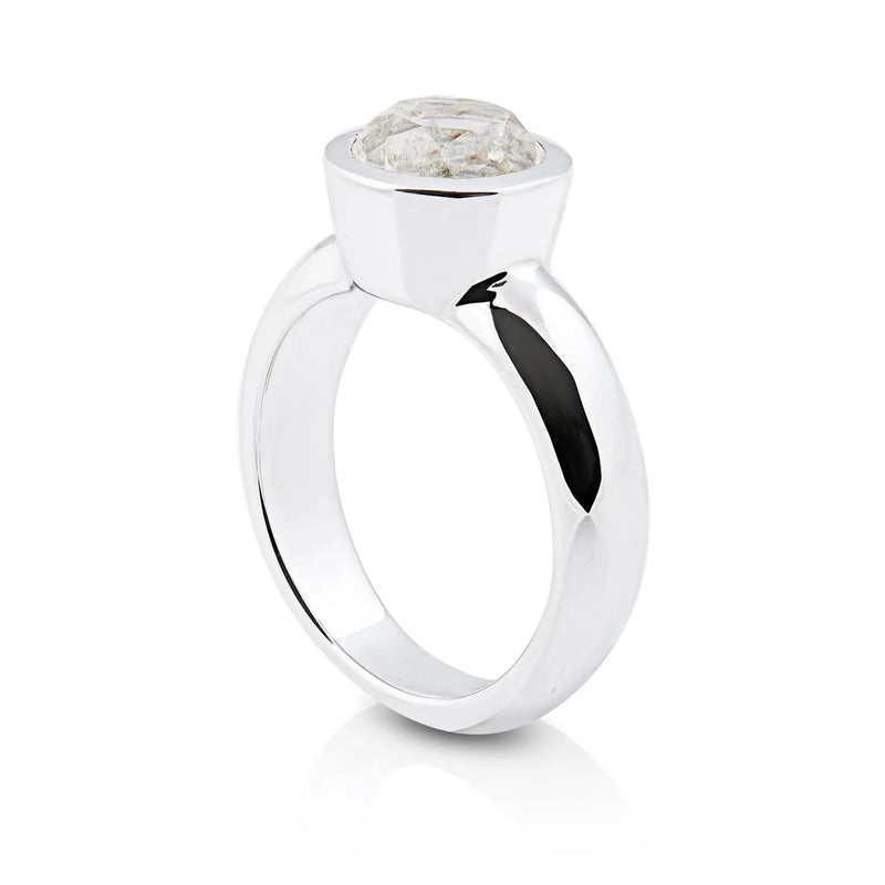 Sterlingsilber Ring Stein Cristal Quarz SR-700