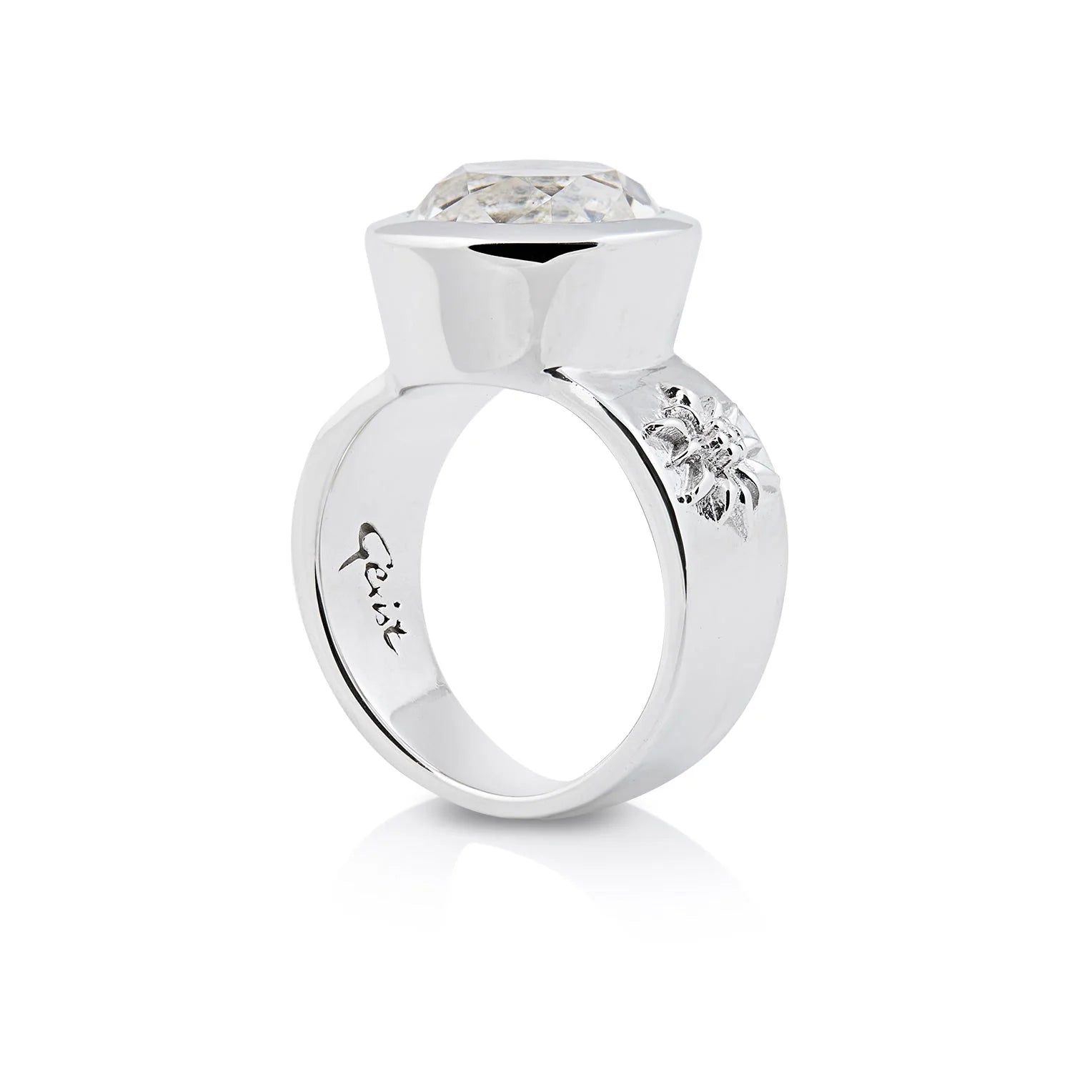 Sterlingsilber Ring Stein Cristal Quarz SR-708-50