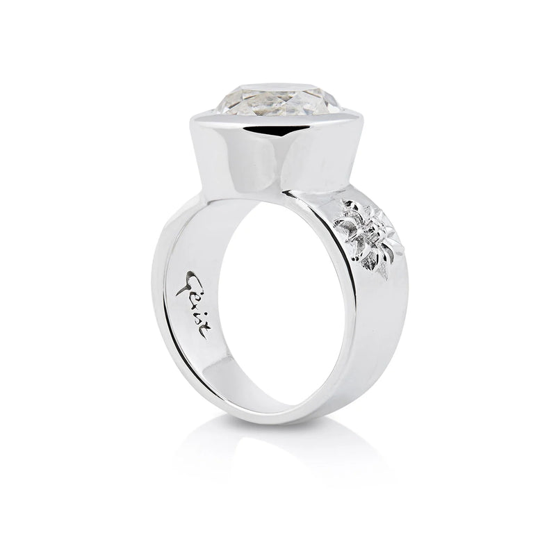 Sterlingsilber Ring Stein Cristal Quarz SR-708-50
