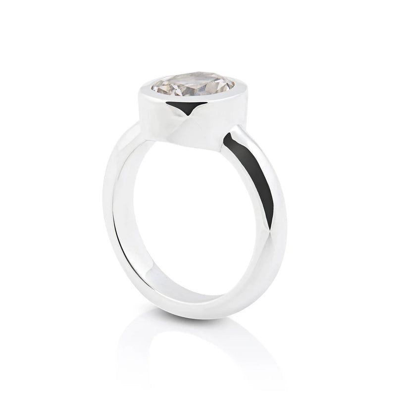 Sterlingsilber Ring Stein Cristal Quarz SR-712