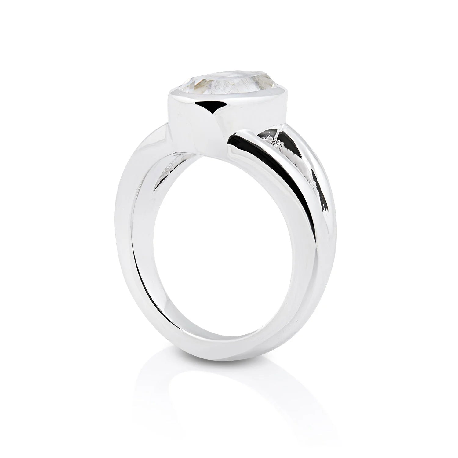 Sterlingsilber Ring Stein Cristal Quarz SR-704-50