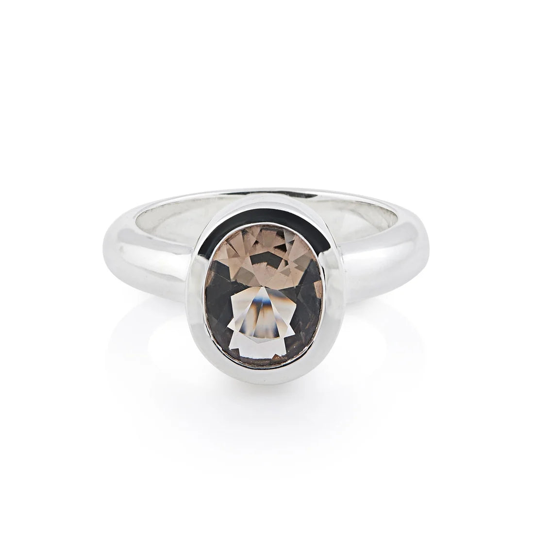 Sterling Silber Ring mit Steinquarz SR-713-50