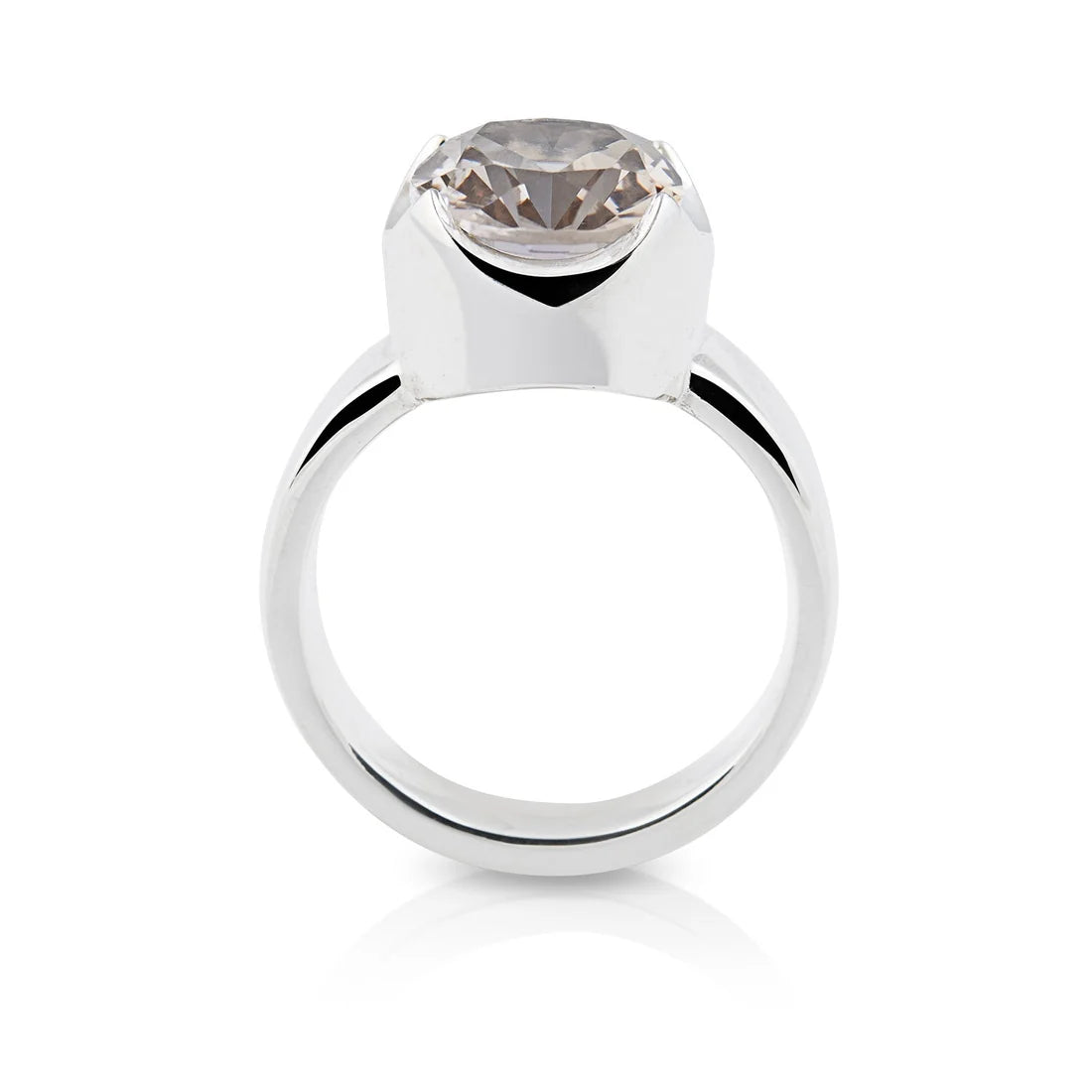 Sterling Silber Ring mit Steinquarz SR-711-50