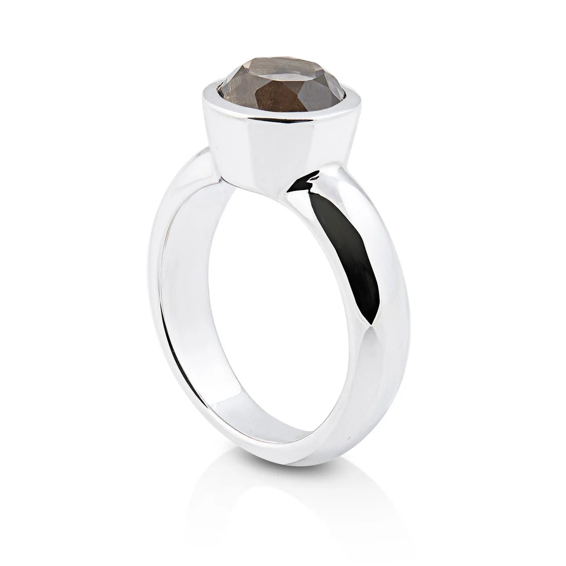 Sterling Silber Ring mit Steinquarz SR-701-50