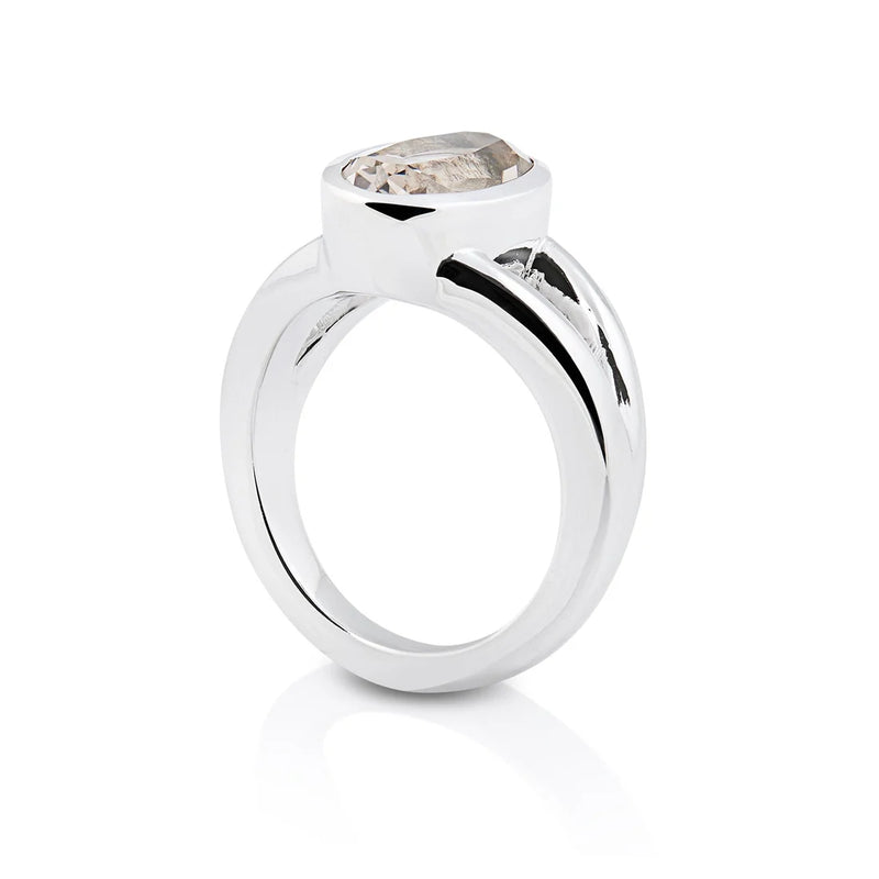 Sterlingsilber Ring mit Steinquarz SR-705