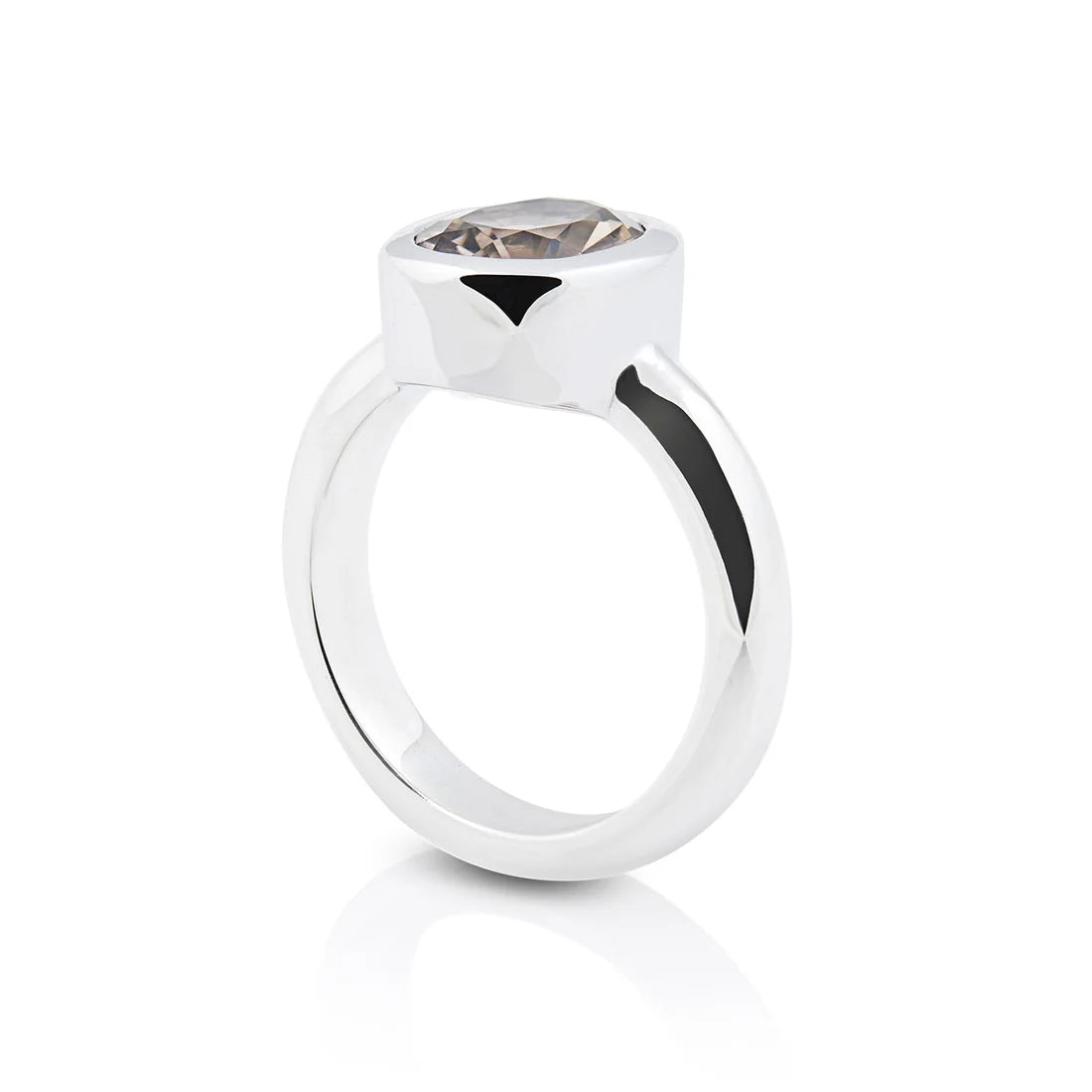 Sterling Silber Ring mit Steinquarz SR-713-50