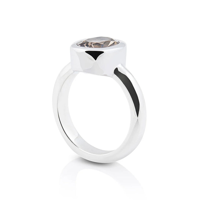 Sterling Silber Ring mit Steinquarz SR-713