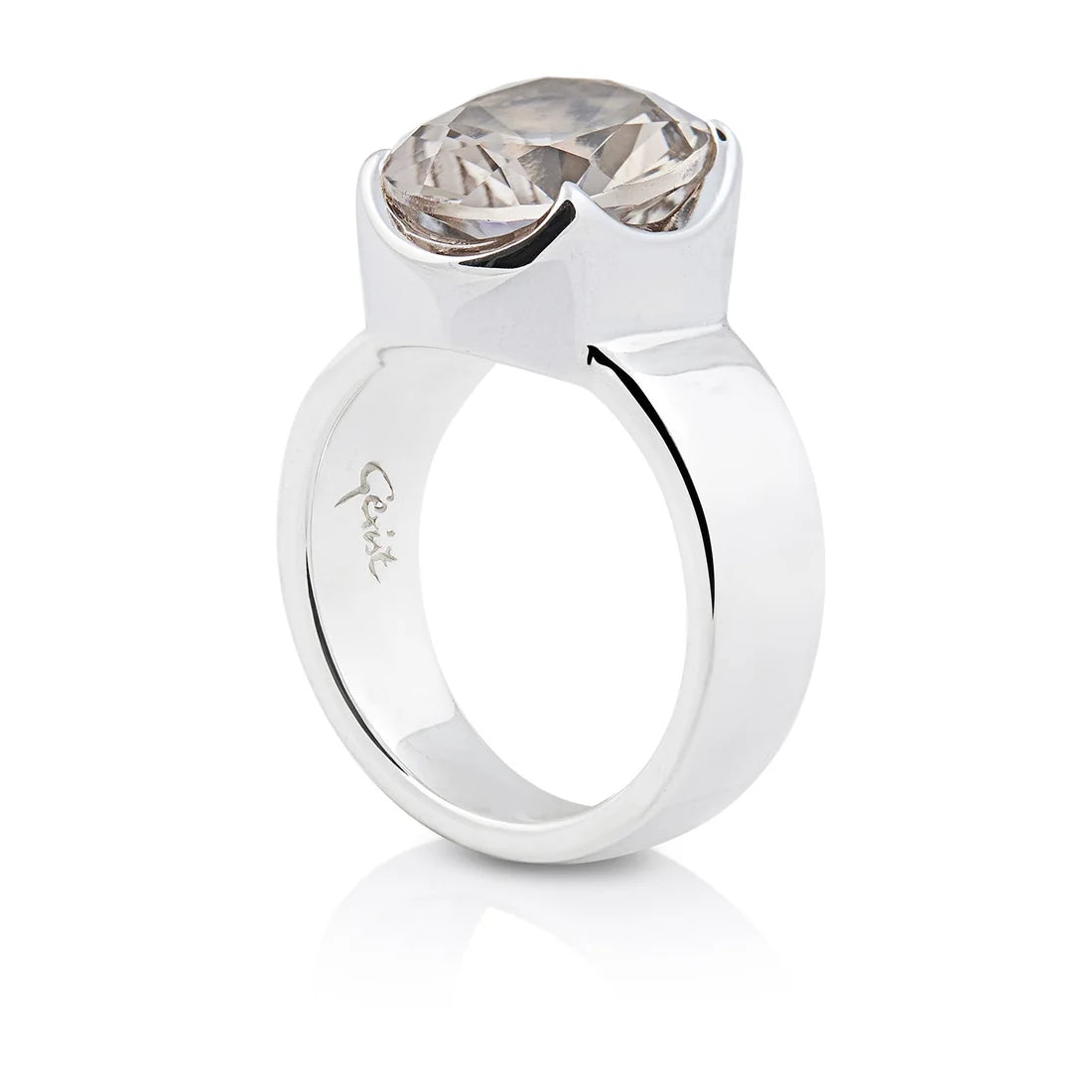 Sterling Silber Ring mit Steinquarz SR-711-50