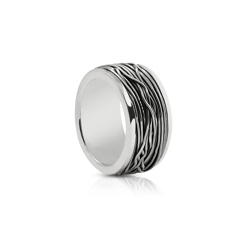 Ring aus Sterlingsilber mit gewickelten Drähten M R-159