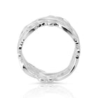 Ring aus Sterling Silber mit satiniertem Finish und modernem Wasserzeichen 20-1068