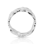 Ring aus Sterling Silber mit satiniertem Finish und modernem Wasserzeichen 20-1068