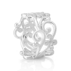 Ring aus Sterling Silber mit satiniertem Finish und modernem Wasserzeichen 20-1068