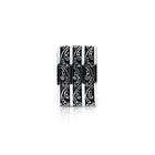 Ohrringe mit Clip aus Sterlingsilber in Form eines leicht gebogenen Rechtecks E-2636