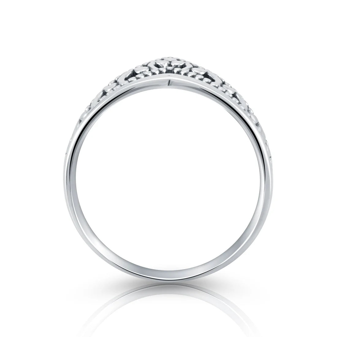 Sterlingsilber Ring Ethno-Stil originell durch seine Halbkrone Design und orientalischen Design RI-10129P-50