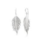 Ohrringe aus Sterlingsilber in Federform mit einer Länge von 4 cm EA-10012P