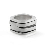 Massiver L-Ring aus Sterlingsilber im Mumien-Stil R-93
