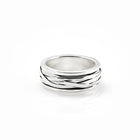 Ring aus Sterlingsilber massiv S im Mumien-Stil R-182