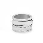 Massiver L-Ring aus Sterlingsilber im Mumien-Stil R-34