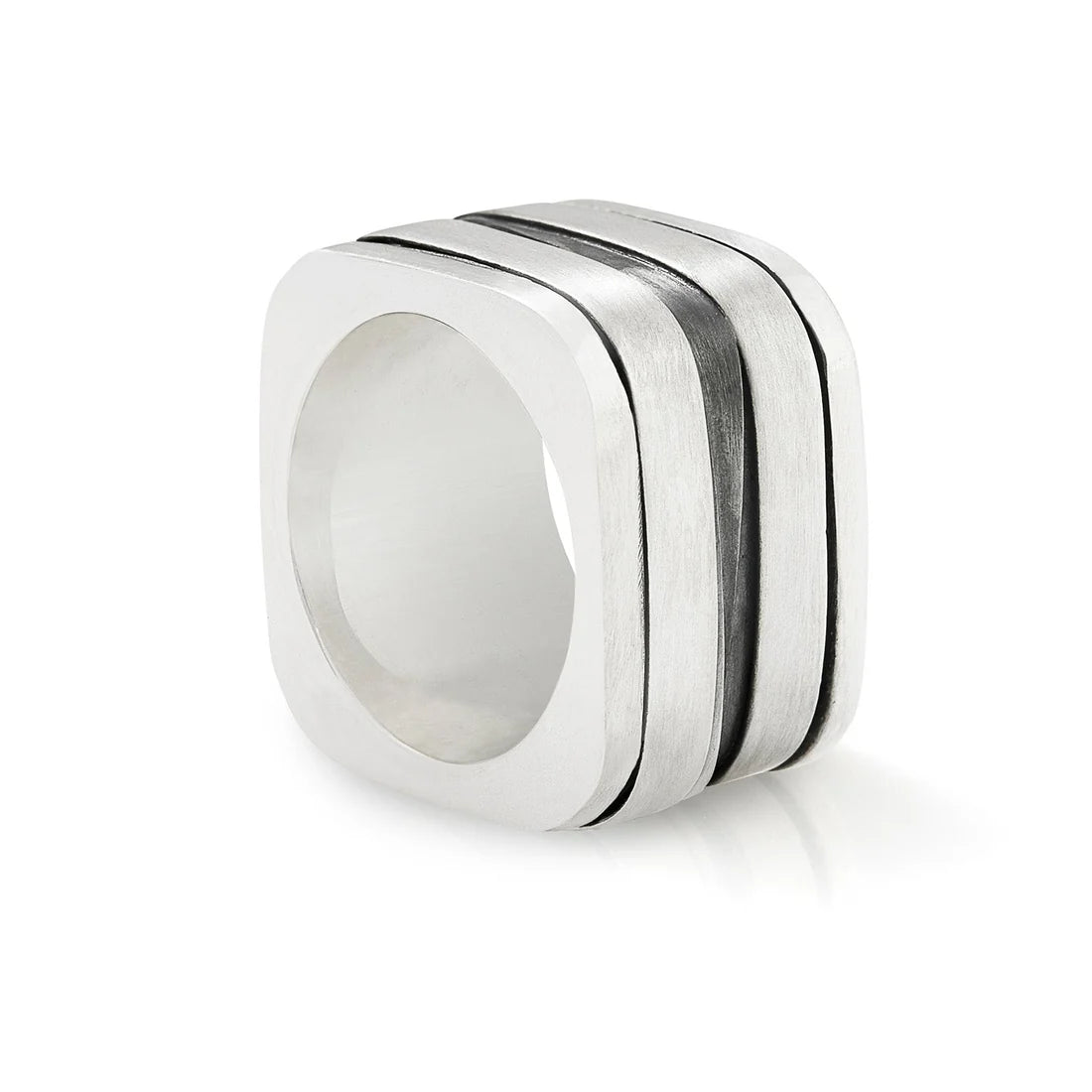 Massiver L-Ring aus Sterlingsilber im Mumien-Stil R-93