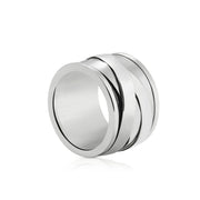 Massiver L-Ring aus Sterlingsilber im Mumien-Stil R-34