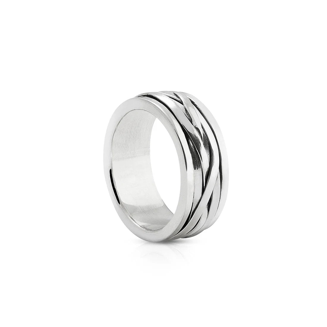 Ring aus Sterlingsilber massiv S im Mumien-Stil R-182