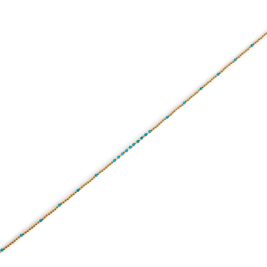 Halskette aus vergoldetem Sterlingsilber mit facettierten Perlen aus blauem/gelbem Opal NE-10040GP