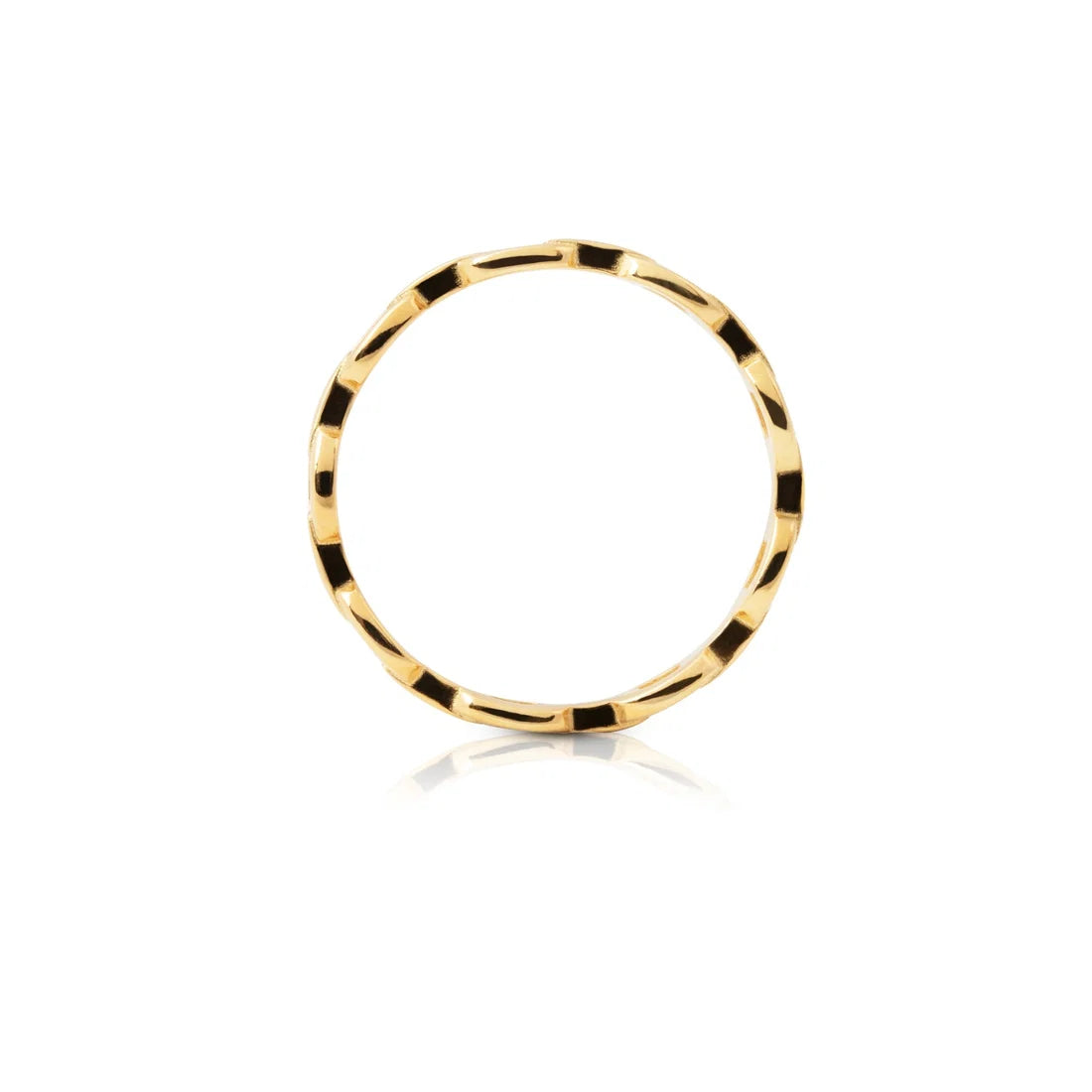 Ring aus vergoldetem Sterlingsilber mit maritimen Gliedern RI-10013GP